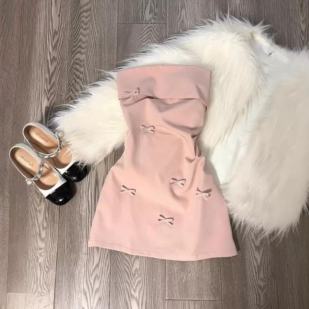 Bow strapless dress
